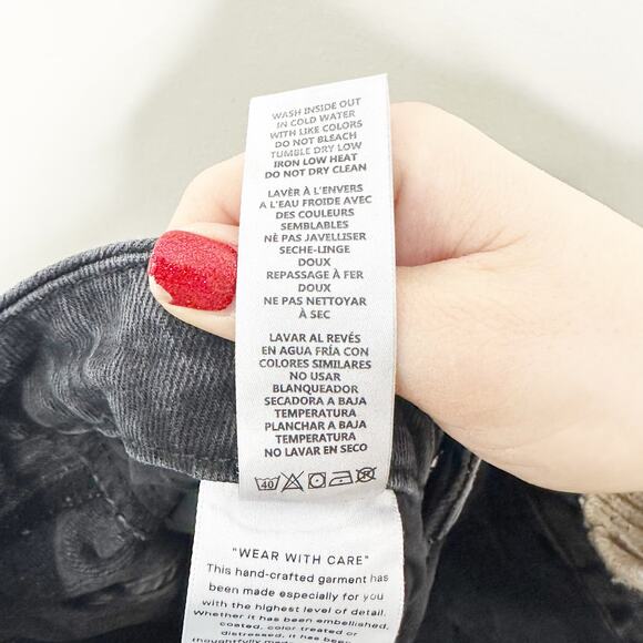 Good American Good 90’s Loose Fit Jeans in Washed Black 6 28 - Picture 8 of 8